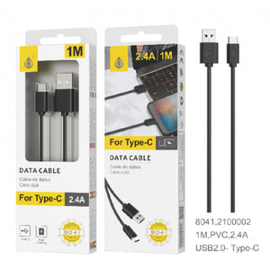 Regular USB 2.0 Cable USB-C male - USB-A